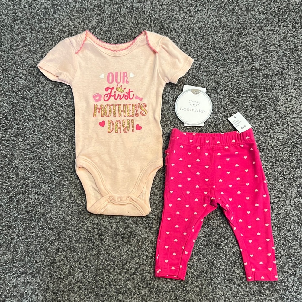 🌸4/$20🌸Koala Kids Baby Girl Outfit 0-3 Months NWT